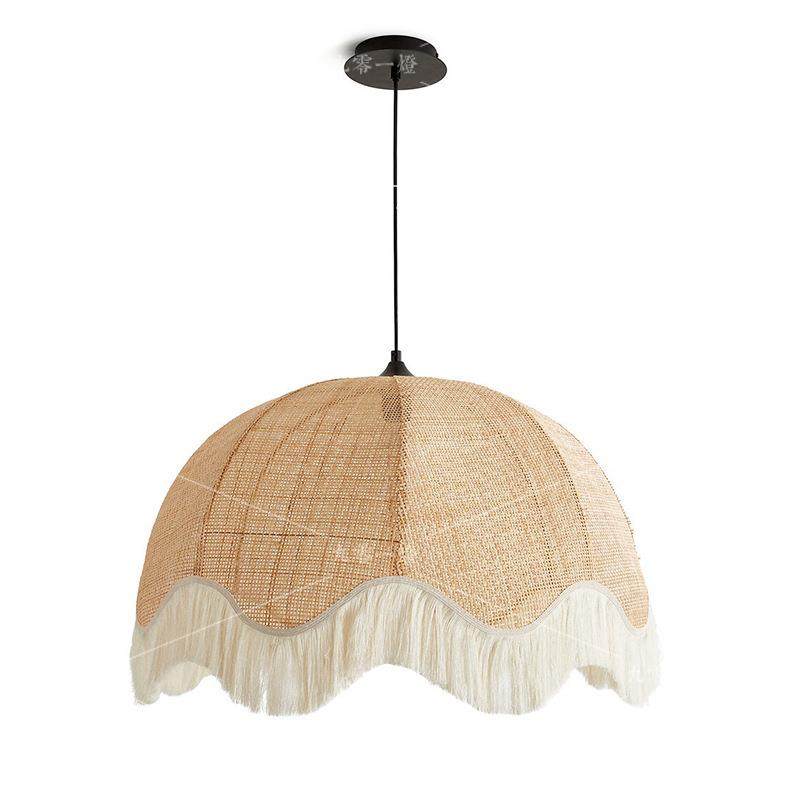 日式吊灯法式中古客厅卧室餐厅吧台侘寂风复古藤艺高级感氛围灯具,家装灯饰光源,智能吊灯,淘宝优惠券,粉丝福利购,淘宝优惠卷