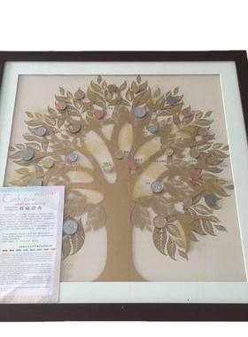 摇钱树壁画世界花卉外币精选壁挂装饰画会销保险公司礼品、有钱花