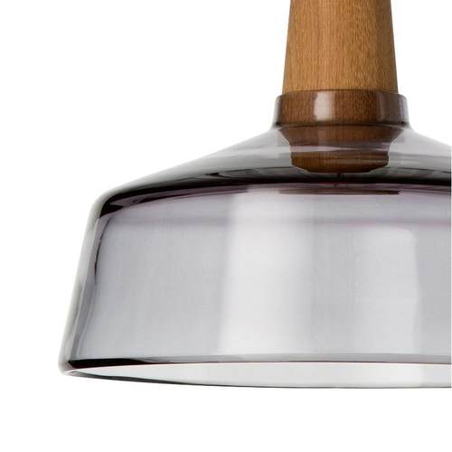 北欧创意玻璃吊灯现代单头餐厅吧台奶茶服装店简约实木玻璃灯