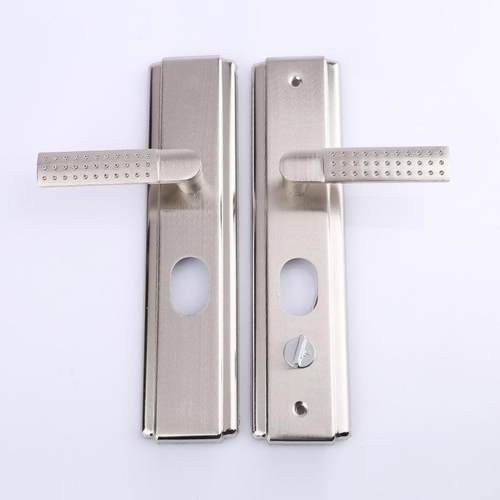 防盗门锁全套白金麻点通用型入户门锁含拉手锁芯锁体机械锁锁具