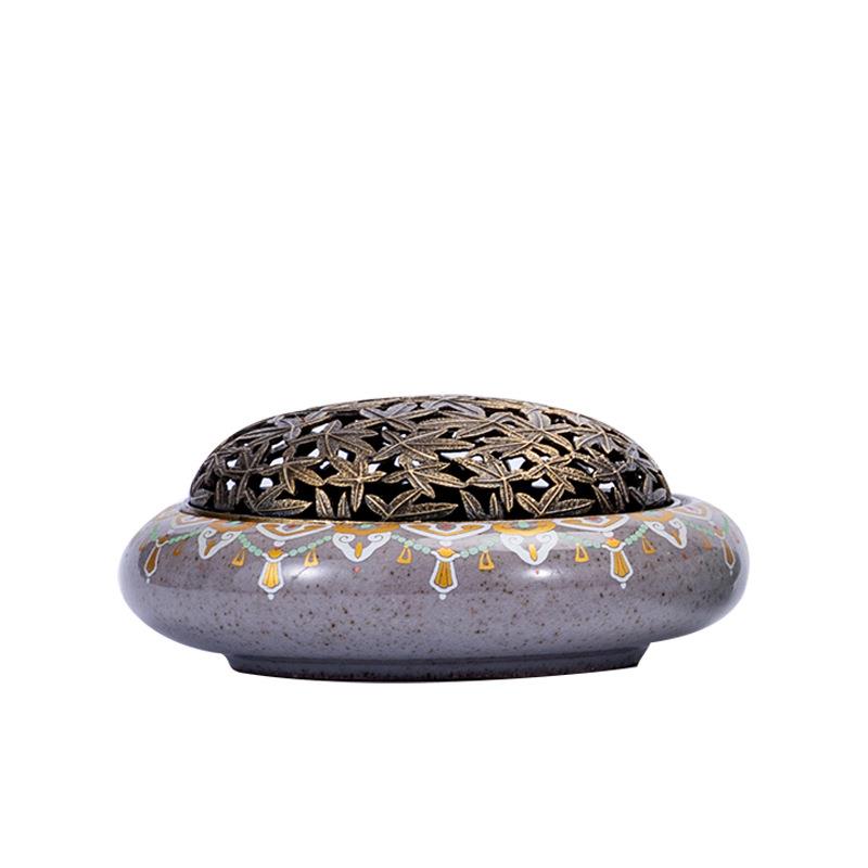 琳琅彩盘香炉中式禅意香道小号熏炉香道炉檀香家USK用复功夫古茶