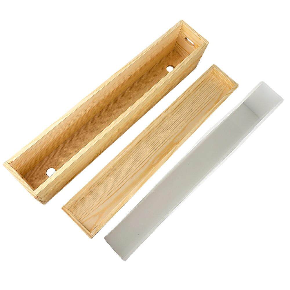 木盒冷制皂模具带盖手工皂模具长方形硅胶模具2200ML吐司模具