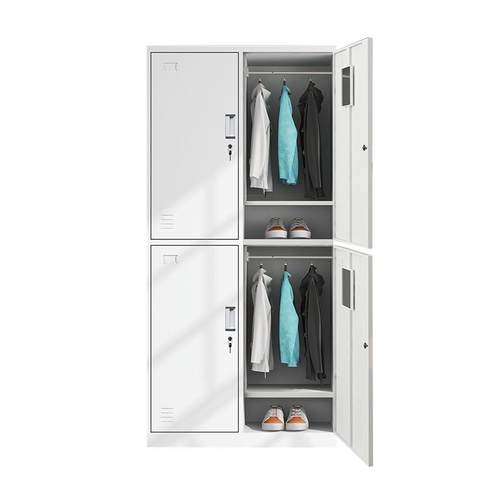 钢制更衣柜员工储物柜铁皮柜宿舍带锁六门换衣存包柜碗柜浴室鞋柜