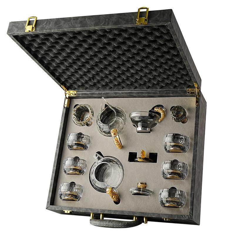 厂家直销水晶茶具便携式旅行装功夫茶杯套装轻奢高档送礼套装礼品