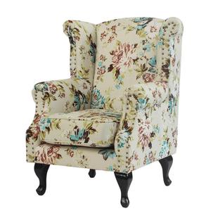 美式乡村风格家具小户型休闲椅单人沙发椅布艺沙发老虎椅现代简约