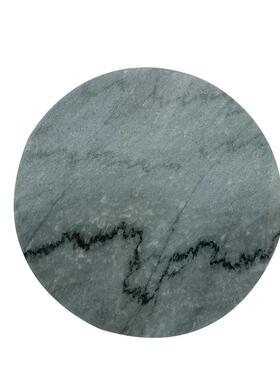 北欧天然大理石几何托盘隔热垫圆形餐盘化妆镜珠宝首饰拍摄道具