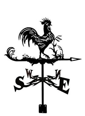 不锈钢喷漆风向标摆件欧式庭院屋顶装饰插件金属工艺品