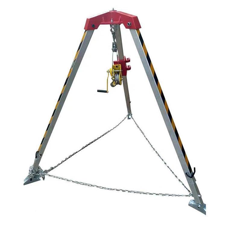 救架援三援32321321脚架铝合金救三角架救援三脚下井救援装置绞盘