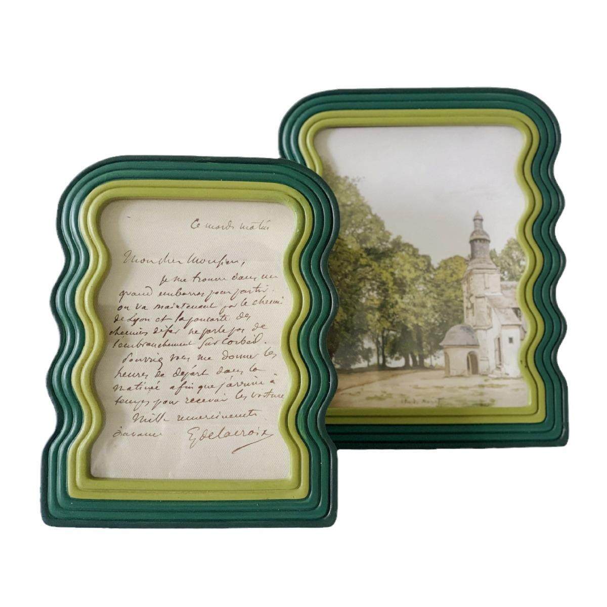 轻奢ins绿色树脂相框现代简约小众艺术装饰画中古风画框桌面摆台,家居饰品,DIY亲子装饰画,淘宝优惠券,粉丝福利购,淘宝优惠卷