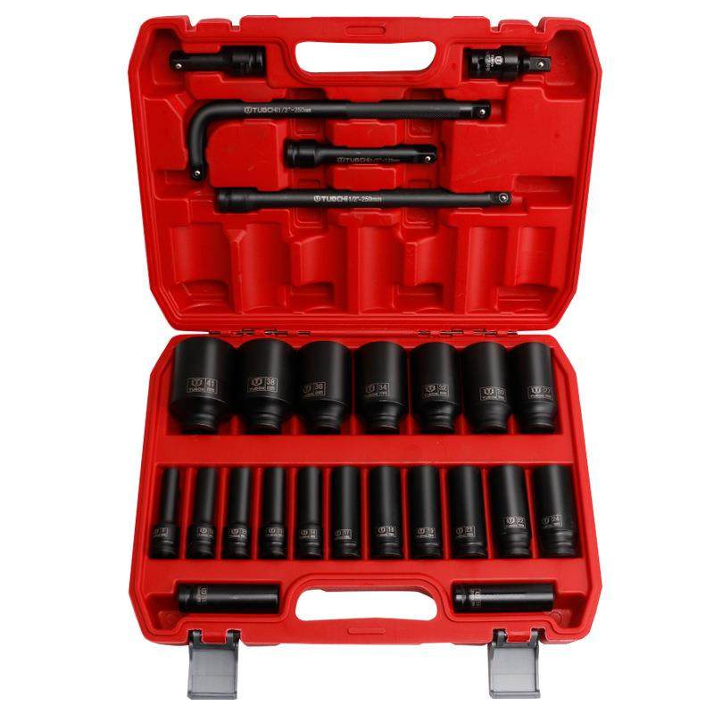 25件六角长套筒1/2寸大飞小风炮重型气动套筒电动扳手汽车轮胎,五金/工具,组合套装,淘宝优惠券,粉丝福利购,淘宝优惠卷