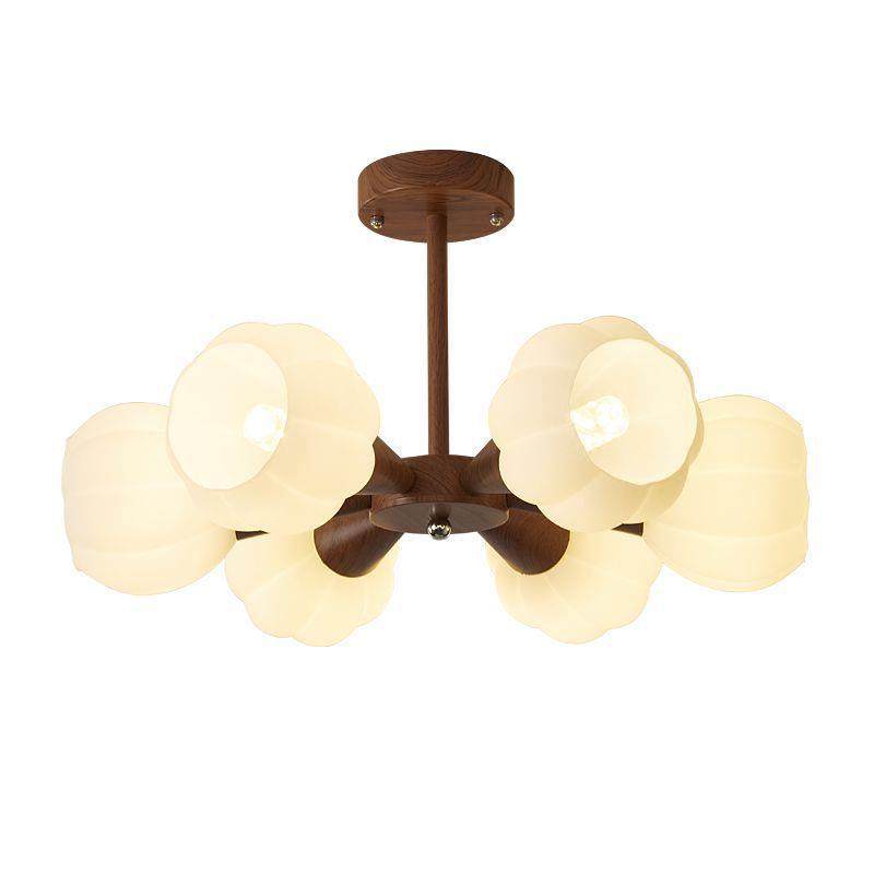 日式复古卧室吊灯简约玻璃护眼新款胡桃木色美式侘寂风餐厅主卧灯,家装灯饰光源,智能吊灯,淘宝优惠券,粉丝福利购,淘宝优惠卷