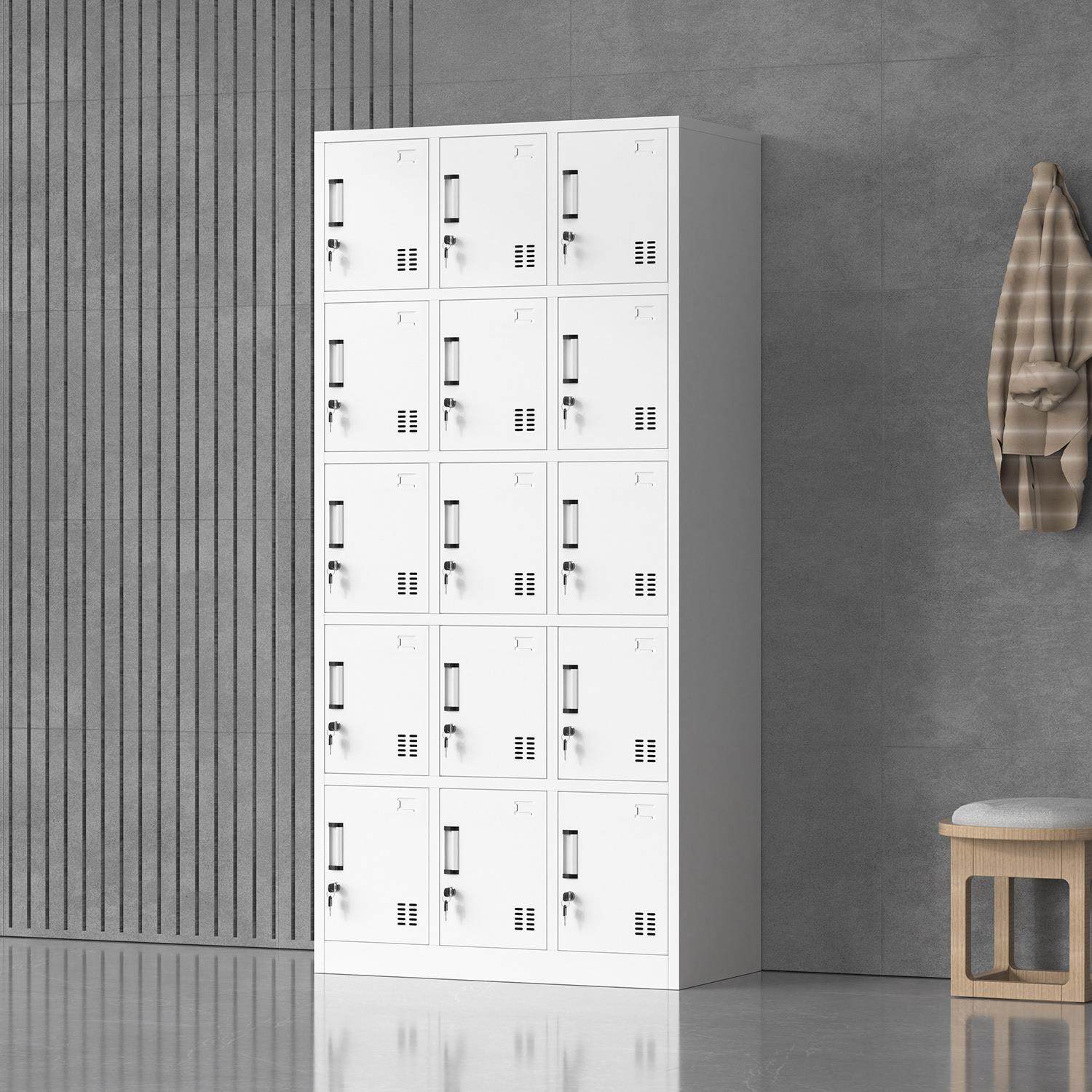 十五门更衣柜铁皮柜子多门储物柜带锁工厂员工15门鞋柜宿舍换衣柜,商业/办公家具,办公储物柜,淘宝优惠券,粉丝福利购,淘宝优惠卷