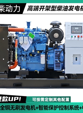柴油发电机组380v柴油三相30千瓦50/100/200/300/400kw大功率无刷