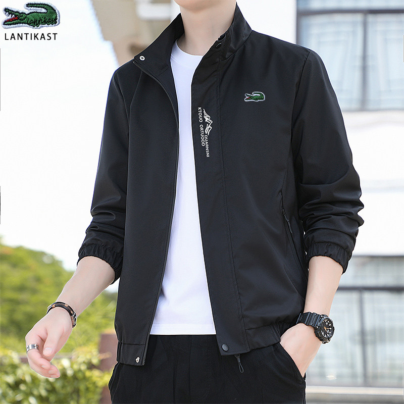 鳄鱼专柜2025新款潮流百搭男士外套秋冬季宽松休闲男装外套潮秋装