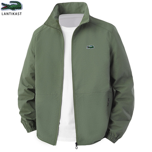 鳄鱼专柜2025新款潮流时尚立领休闲百搭户外高品质夹克外套上衣