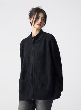 OLEOT秋冬美式慵懒风情侣针织开衫毛衣外套男女欧美小众宽松上衣