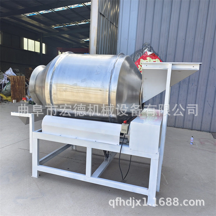 不锈钢翻斗进料滚筒搅拌机 瓜子调味拌料机 浴盐着色混合机