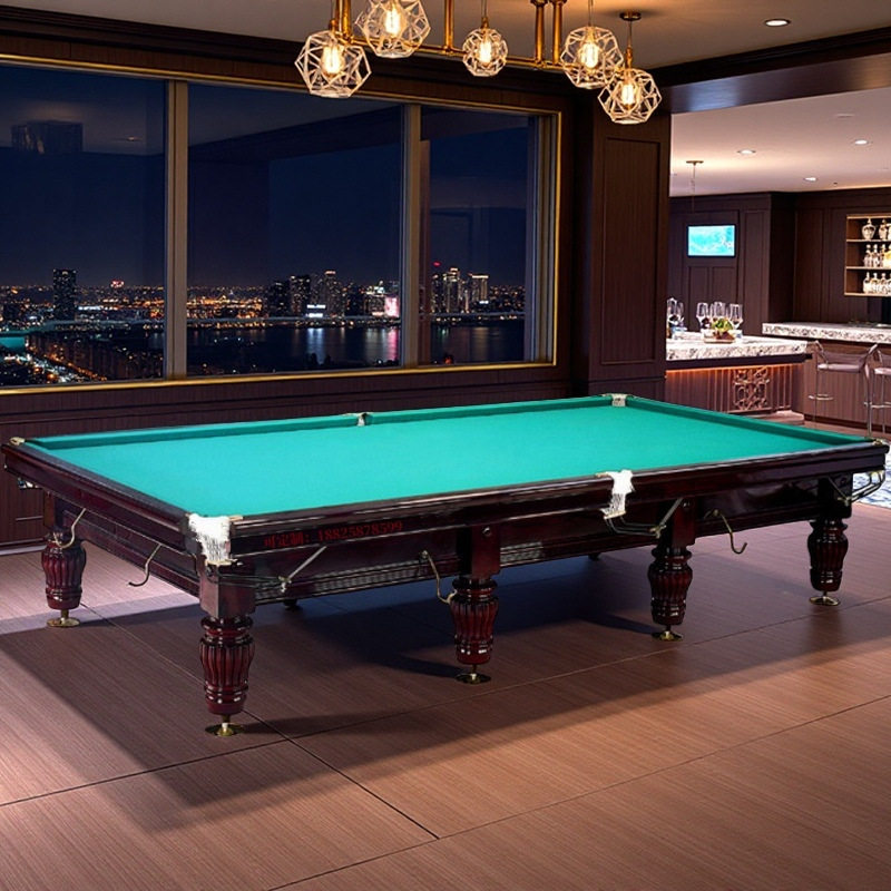 俄式台球桌标准型中式黑八桌球台商用大理石台球厅钢库台球案子桌