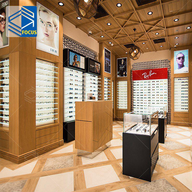 观筑创意复古眼镜展示台 厂家黑色喷漆金属带灯加工跨境外贸抽屉