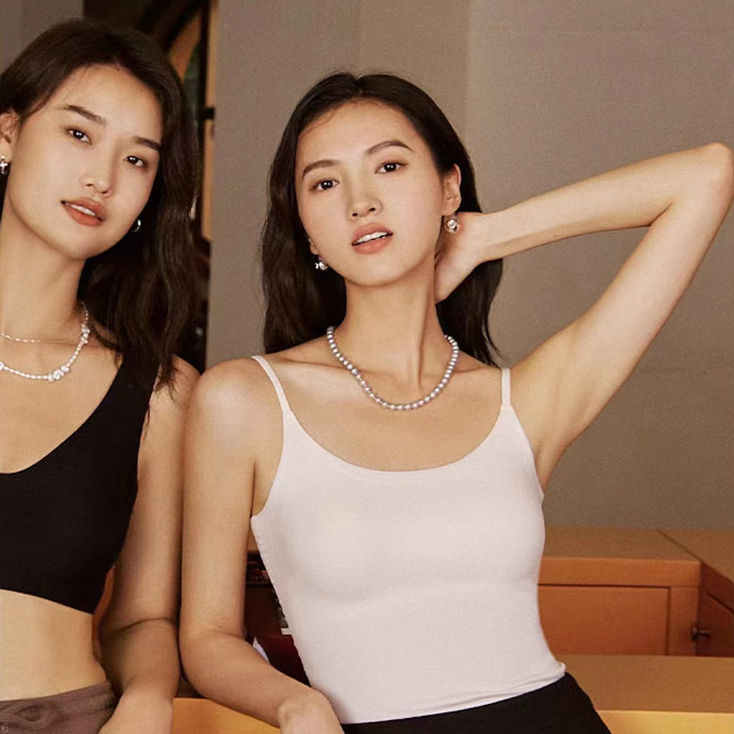 怀果huaiguo2023长款短款细带吊带胸垫背心免穿bra背心