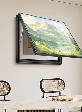 聚宝盆电表箱装饰画总开关电闸z箱遮挡画现代简约高档大气饭厅挂