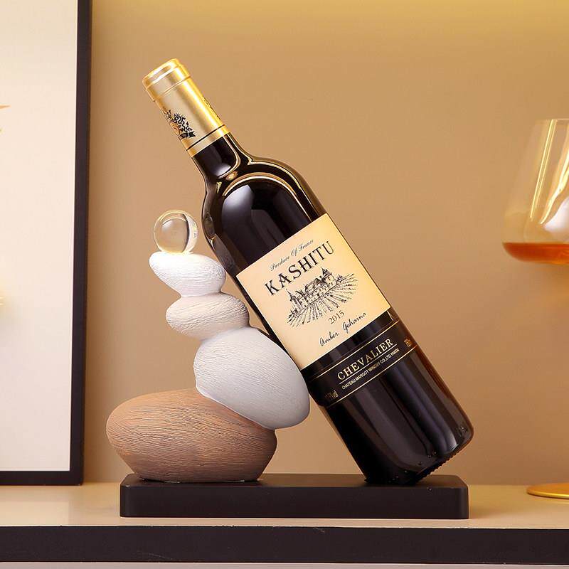 现代简约风时来运转红酒架子摆件客厅电视柜酒柜轻奢高级感装饰品