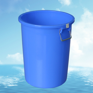 塑料水桶加厚铁饼户外垃圾桶大号食品级厨房储水桶化工圆桶形带盖