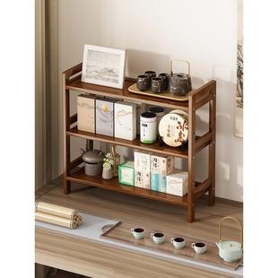 茶架子置物架桌面博古架小型茶室置物架茶叶架茶杯架子茶具收纳架