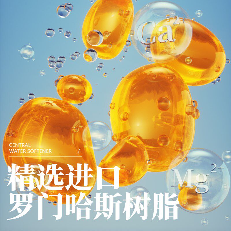 净康健小型厨下双罐树脂中央软水机家用大流量净水器全屋净水系统