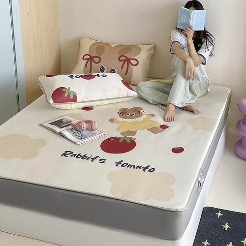 【富士商店】卡通凉感冰丝席冰藤凉席二三件套学生宿舍空调凉席子