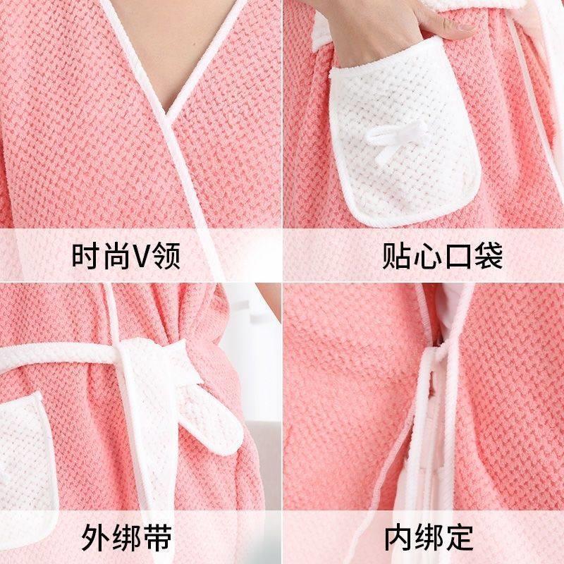 浴袍浴巾可穿式女大人家用吸水速干四季通用美容院浴裙2026新款