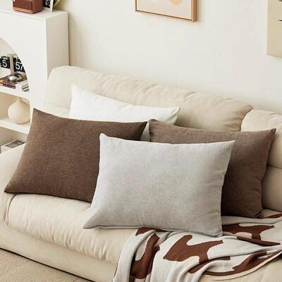 长方形抱枕靠垫套大尺寸沙发靠枕床头靠背套罩定制雪尼尔靠背