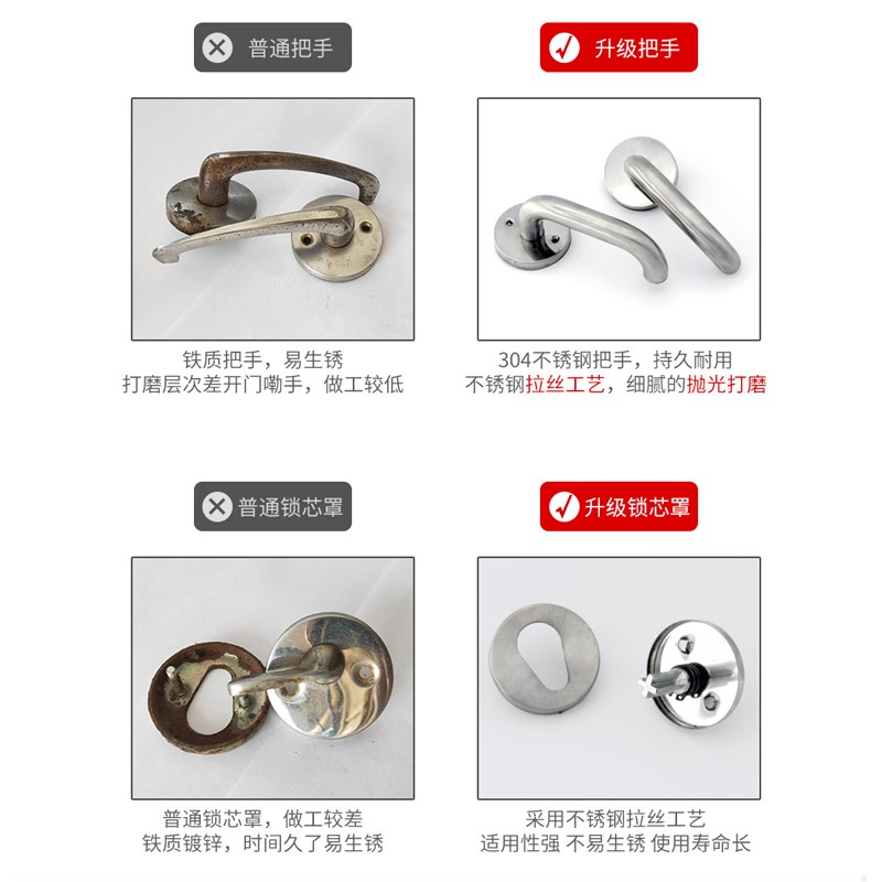 防火门锁物业楼梯过道锁小区走道楼道防火门锁过道门弯把手执手锁