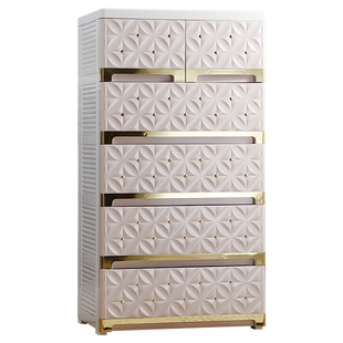 50/60cm宽加厚抽屉式收纳柜子塑料胶储物柜欧式衣柜整理柜五斗柜