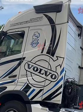 适用沃尔沃新FM牵引车FH16拖挂车车贴拉花大货车拖头装饰车身贴纸