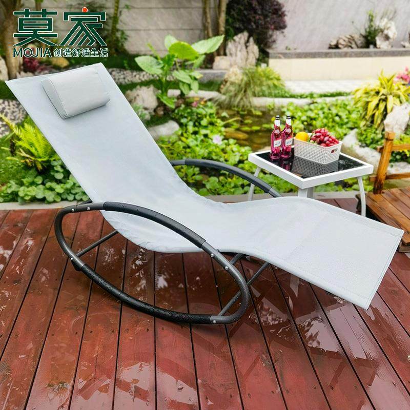 莫家户外沙滩躺床躺椅别墅游泳池休闲躺椅室内外午休休息躺床躺椅