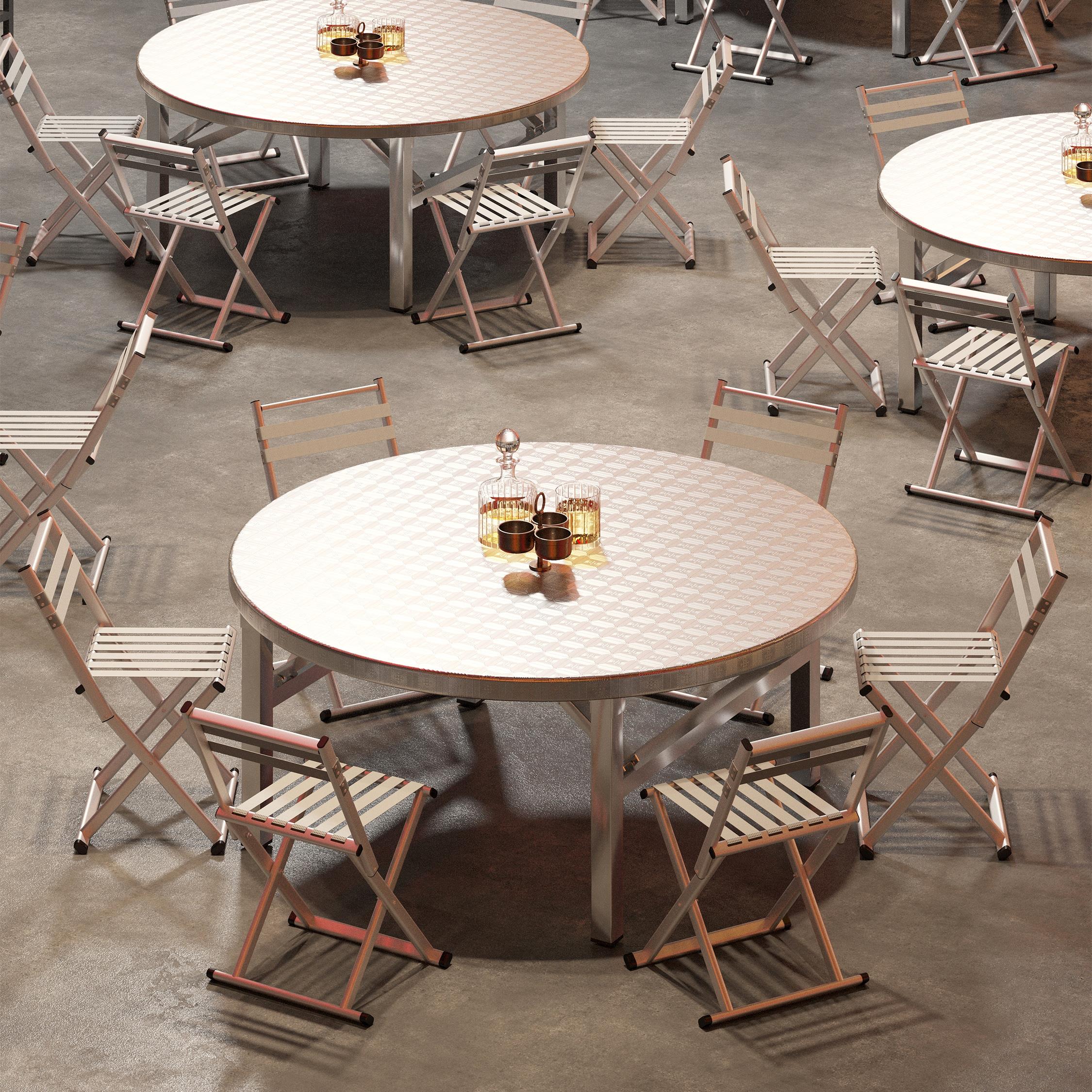 商用烧烤桌火锅桌便携式夜市大排档外摆桌椅组合不锈钢简易折叠桌