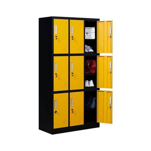 钢制彩色员工更衣柜铁皮柜感应锁存包柜浴室游泳馆健身房钥匙储物