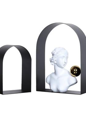 北欧人物轻奢几何金属拱门维纳斯客厅样板间玄关桌面软装饰品摆件