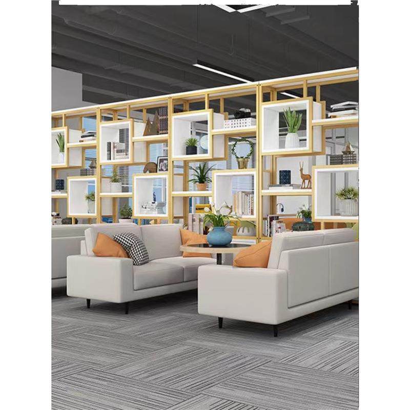 书架落地简约多层书柜办公室现代屏风花架客厅铁艺隔断墙置物架