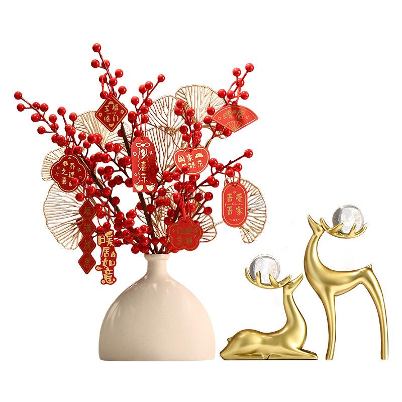 贝汉美创意发财关果摆件温馨客厅房OMD玄电柜家居装饰品乔迁视新