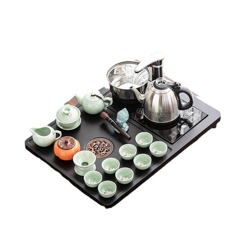 烧全自动底部盘上水水壶一体小号茶砂茶具套装家紫用客厅茶台恒仙