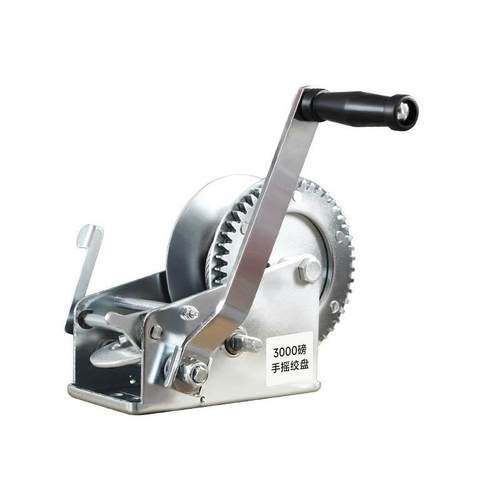 手摇绞盘小型卷扬机家用绞车牵引器钢丝绳手动绞盘自锁绞盘小吊机