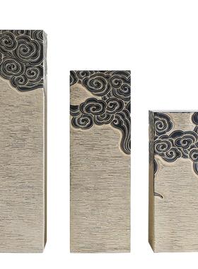 7L8K新中式禅意仿古祥云展示柱落地摆件家居饰品室内客厅玄关装饰