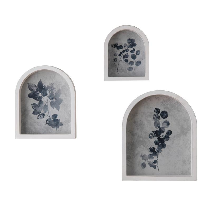 新品简约墙面装饰画套装白色餐厅沙发背景墙壁饰网红拱形大小挂画