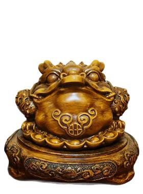 三足金蟾招财摆件进宝客厅办公室装饰品开业送礼礼品室内聚宝盆