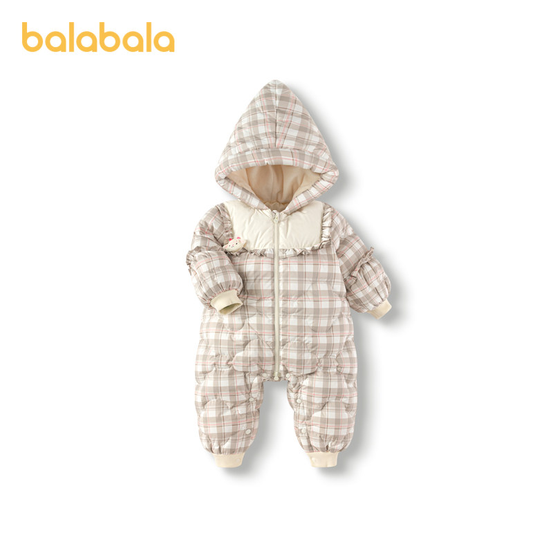 巴拉巴拉婴儿羽绒服冬季连体衣男女童爬服2025新款萌儿童上衣加厚,童装/婴儿装/亲子装,羽绒连体衣,淘宝优惠券,粉丝福利购,淘宝优惠卷