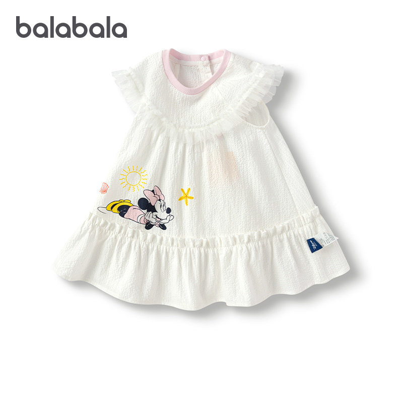 【迪士尼IP】巴拉巴拉宝宝连衣裙儿童公主裙女童夏装2025新款甜美