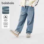 巴拉巴拉男童牛仔裤中大童弯刀裤长裤儿童裤子2026春装新款童装小