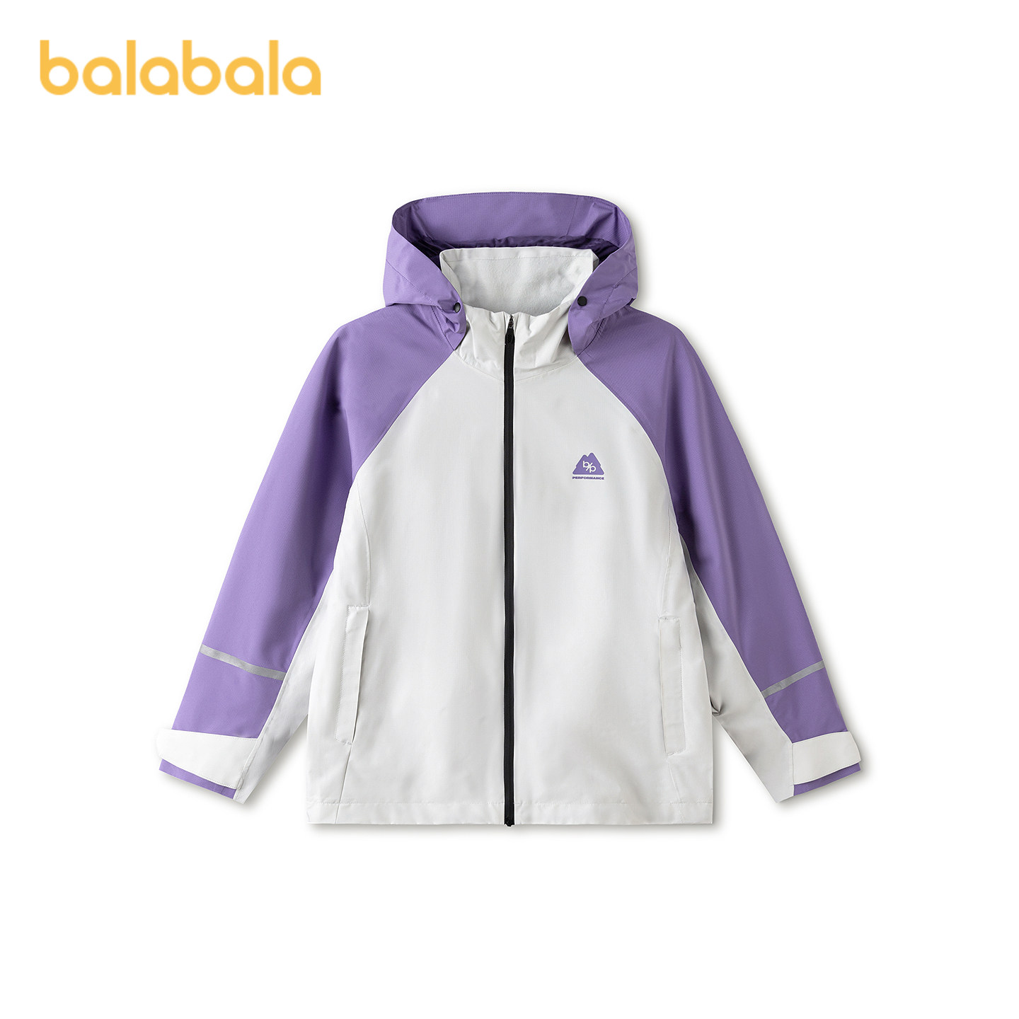 巴拉巴拉童装儿童冲锋衣男童女童春秋装中大童外套连帽防风防水潮